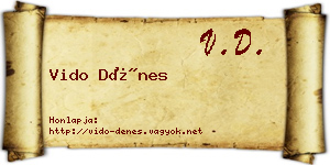 Vido Dénes névjegykártya