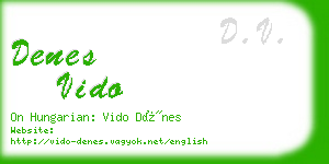 denes vido business card